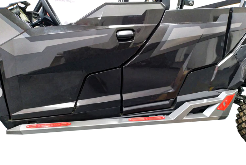 2017+ Polaris General 4 CREW Nerf Rail Rock Sliders (Black)