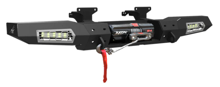 2018+ Can-Am Defender Rear ELITE Winch Bumper (w/ Lights, Black)