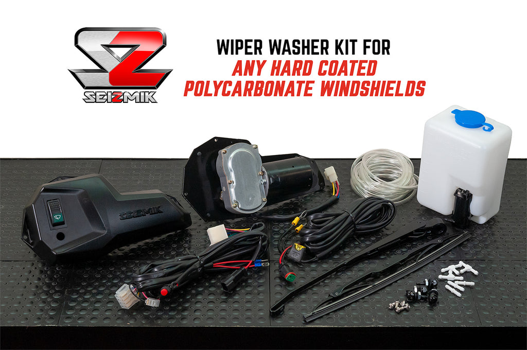 Seizmik Utv Windshield & Headlight Wiper Washer Kit