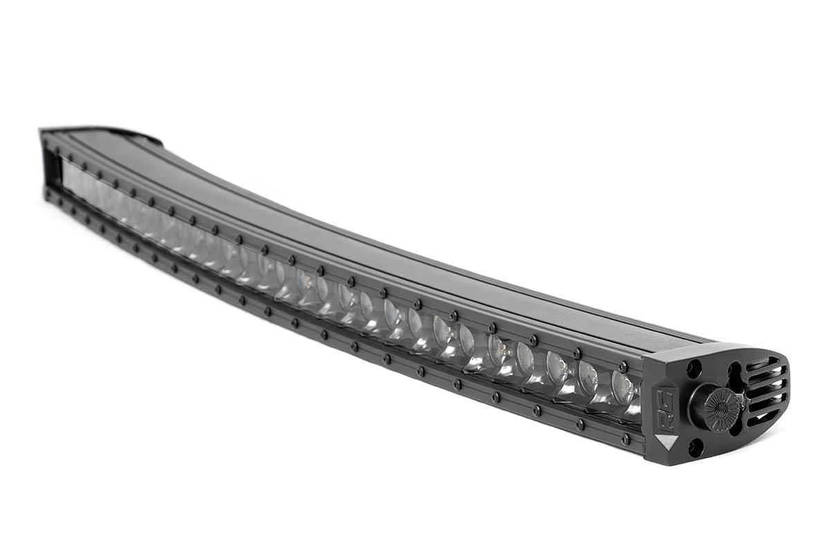 Rough Country Black Series LED | 30 Inch Light | Curved Single Row | White DRL