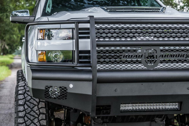 2015-19 Chevy 2500 Vaquero Front Non-Winch Bumper Full Guard - Texture Black