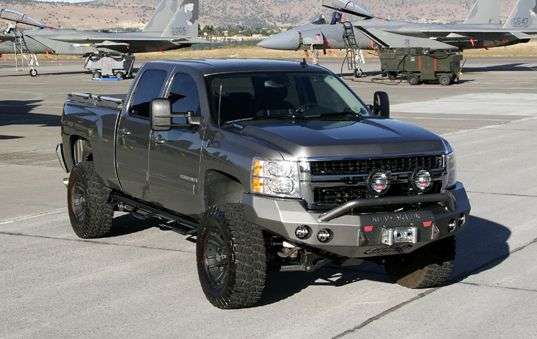 2008-2010 Chevy 2500 Stealth Front Winch Bumper Pre-Runner Guard - Texture Black Warn M12000, Smittybilt Xrc
