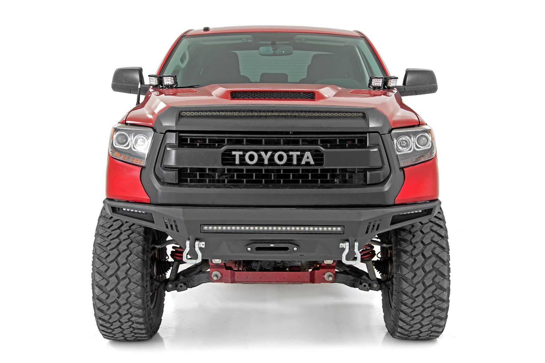 Rough Country LED Light | Ditch Mount | Dual 2" Black Pairs | Spot | Toyota Tundra (14-21)