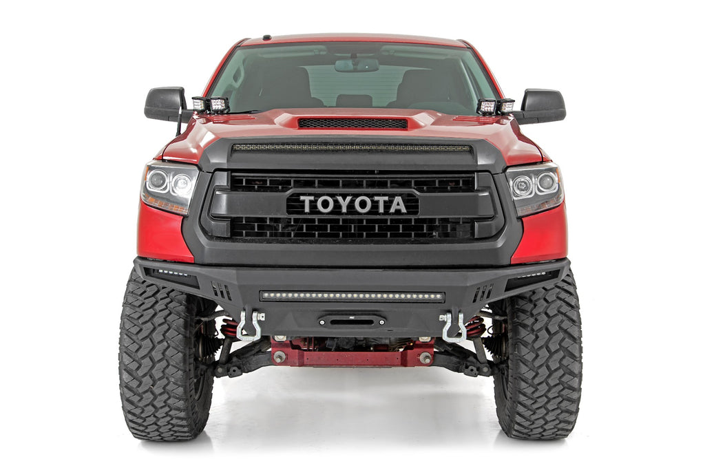 Rough Country LED Light | Ditch Mount | Dual 2" Black Pairs | White DRL | Toyota Tundra (14-21)