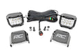 Rough Country Chrome Series LED Light Pair | 3 Inch | Wide Angle Osram