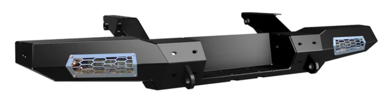 2018+ Can-Am Defender Rear ELITE Winch Bumper (w/ Lights, Black)