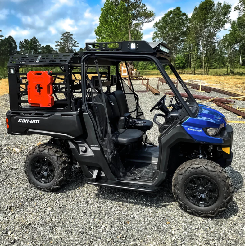 2016+ Can-Am Defender 3-Seat Nerf Rails (Black)