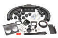 The Can-Am Defender HD5/HD8/HD10 (2016-2019) Ice Crusher Cab Heater kit is shown with neatly arranged hoses, vents, brackets, wiring, hardware, clamps, cable ties, and assorted fittings on a white background.