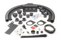 The Polaris Ranger XP1000/1000/Crew (2017) - Ice Crusher Cab Heater installation kit is shown on a white background with flexible hoses, vents, mounting plates, wiring, zip ties, fittings, connectors, gaskets, switches, and hardware components neatly arra