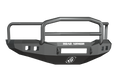 The 2006-2009 Ram 2500 Stealth Front Non-Winch Bumper Lonestar Guard in texture black features a matte, angular design with a tubular grille guard, ROAD ARMOR branding in white, logo below, plus side slots and mounting points.
