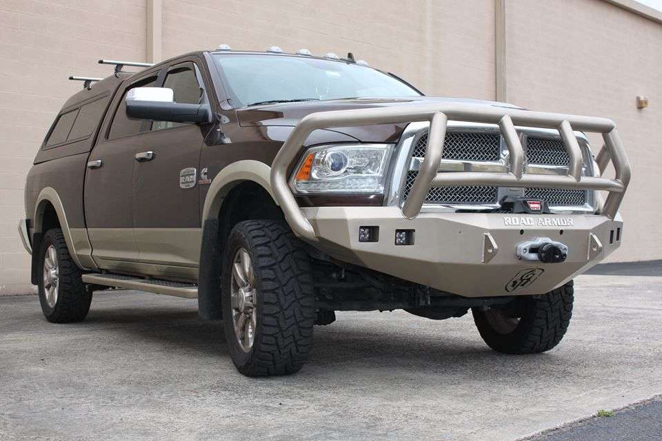2010-2018 Ram 2500 Stealth Front Winch Bumper Titan Ii Guard - Texture Black Warn 16.5Ti