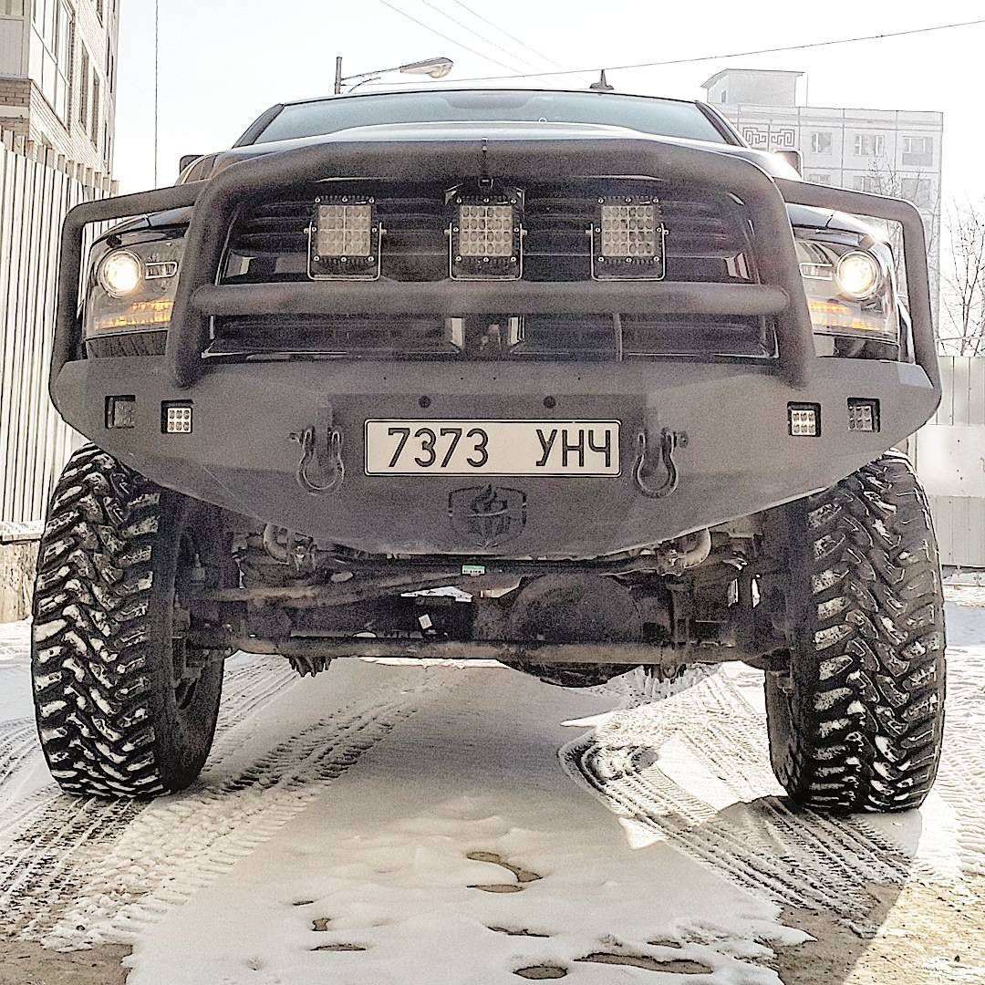 2010-2018 Ram 2500 Stealth Front Winch Bumper Lonestar Guard - Texture Black Warn 16.5Ti