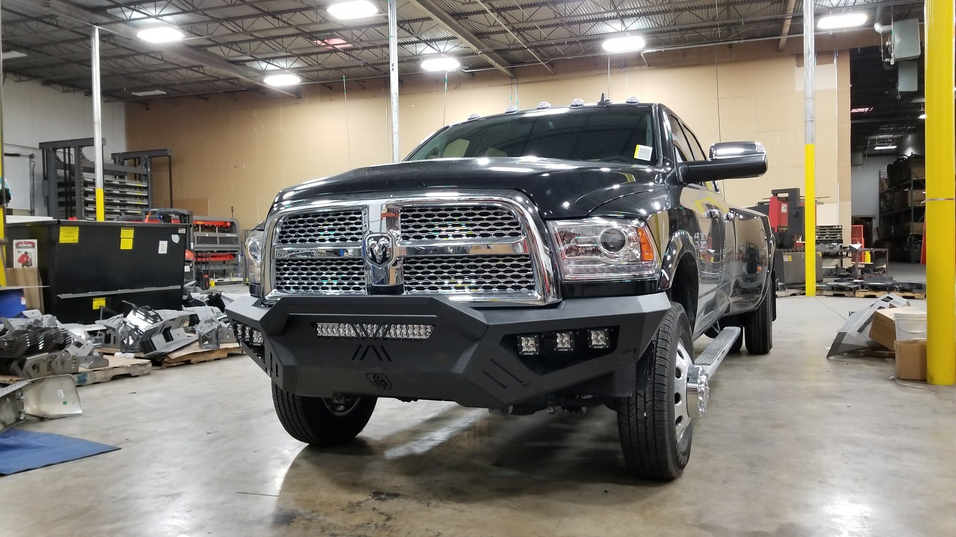 2010-2018 Ram 2500 Spartan Front Bumper Bolt-On Accessory Sheet Metal Pre-Runner Guard Texture Black Road Armor