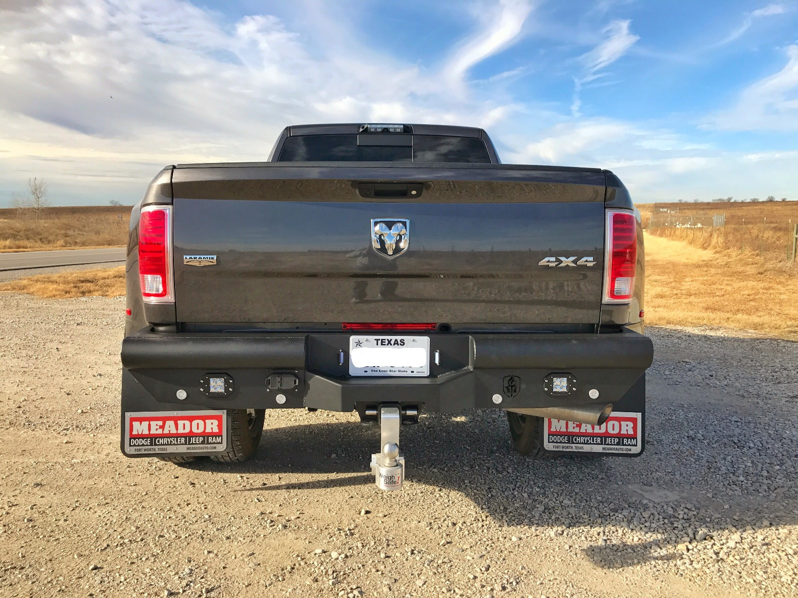 2010-2018 Ram 2500 Vaquero Rear Non-Winch Bumper - Texture Black
