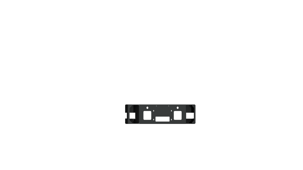 2013-2018 Ram 1500 Vaquero Front Winch Plate - Texture Black