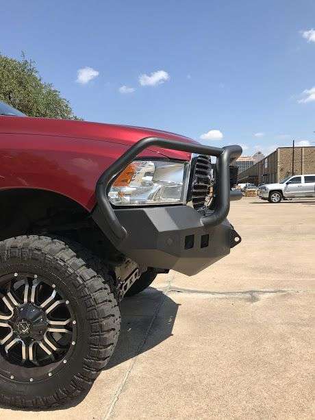 2013-2018 Ram 1500 Stealth Front Winch Bumper Lonestar Guard - Texture Black Warn M12000, Smittybilt Xrc