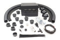 The Kawasaki Teryx 4 (2012-2015) / Teryx 800 (2014-2015) Ice Crusher Cab Heater kit is displayed on a white background with all components—heater box, ducts, vents, connectors, clamps, harness, switches—neatly arranged and visible.