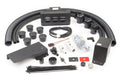 The Polaris RZR Pro XP | Pro R | Turbo R (2019-2024) Ice Crusher UTV Cab Heater with Defrost includes black flexible hoses, a rectangular vent box, assorted fittings, wiring harness, brackets, switches, zip ties, screws, and hardware.