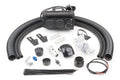 The John Deere Gator 625i Under Dash (2011-2018) Ice Crusher Cab Heater kit includes a black heater unit, hoses, brackets, fittings, clamps, zip ties, wiring, a bag of small parts, and installation accessories arranged on a white background.