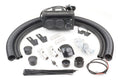 The John Deere 620 (2007-2011) - Ice Crusher Cab Heater kit is shown with a black heater unit, flexible hoses, mounting brackets, vents, connectors, wiring, zip ties, and hardware arranged neatly on a white background.