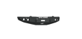 A 2019+ Ram 1500 Stealth Front Winch Bumper in textured black with angular edges, square cutouts, ROAD ARMOR in white at the top center, and the Road Armor logo on the lower front panel. Compatible with Warn Zeon 10S and Smittybilt XRC. Transparent backgr