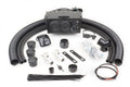 The Kawasaki Teryx 750 (2008-2013) Ice Crusher Cab Heater is displayed on a white background with hoses, vents, main control unit with dials, brackets, connectors, wiring, zip ties, screws, cutting bits, and installation hardware.