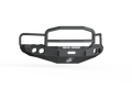 A 2003-2005 Ram 2500 Stealth Front Winch Bumper Lonestar Guard in textured black, featuring ROAD ARMOR text with a shield logo, round cutouts, angular detailing, and compatible with Warn M12000 & Smittybilt XRC winches. Shown on white background.