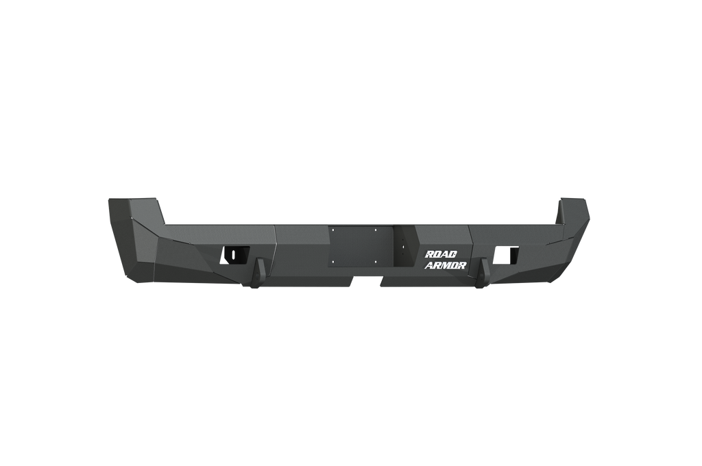 A textured black, heavy-duty metal Stealth Rear Non-Winch Bumper for 1994-2002 Ram 1500, featuring angular lines, multiple accessory cutouts, and the ROAD ARMOR logo in white on the right side. Shown against a plain white background.