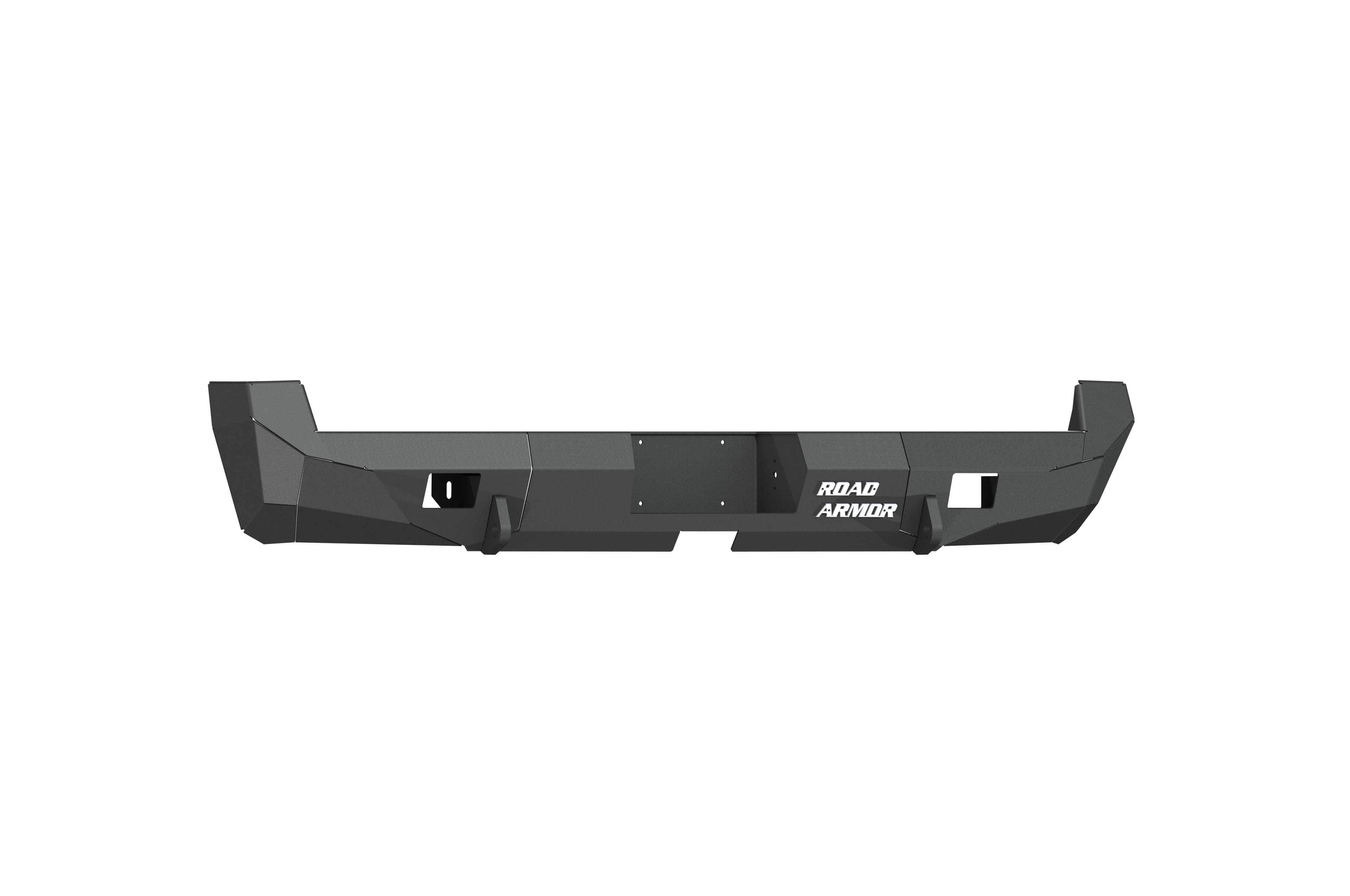 A textured black, heavy-duty metal Stealth Rear Non-Winch Bumper for 1994-2002 Ram 1500, featuring angular lines, multiple accessory cutouts, and the ROAD ARMOR logo in white on the right side. Shown against a plain white background.