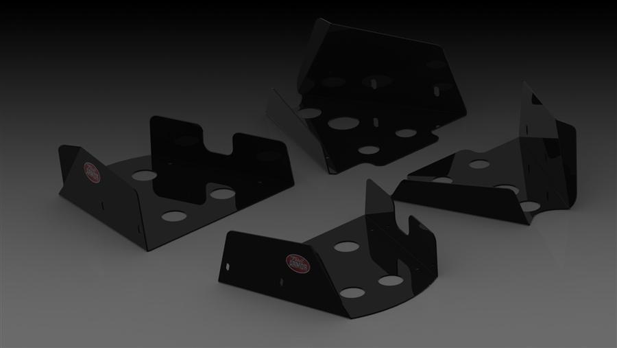 Trail Armor'S Bennche 400 Bighorn A-Arm Cv Front & Rear Trailing Arm Boot Guards Blk