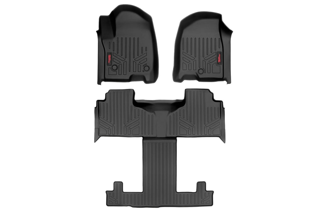 Rough Country Floor Mats | FR & RR | FR/RR Bucket | Chevy/GMC Tahoe/Yukon (21-23)