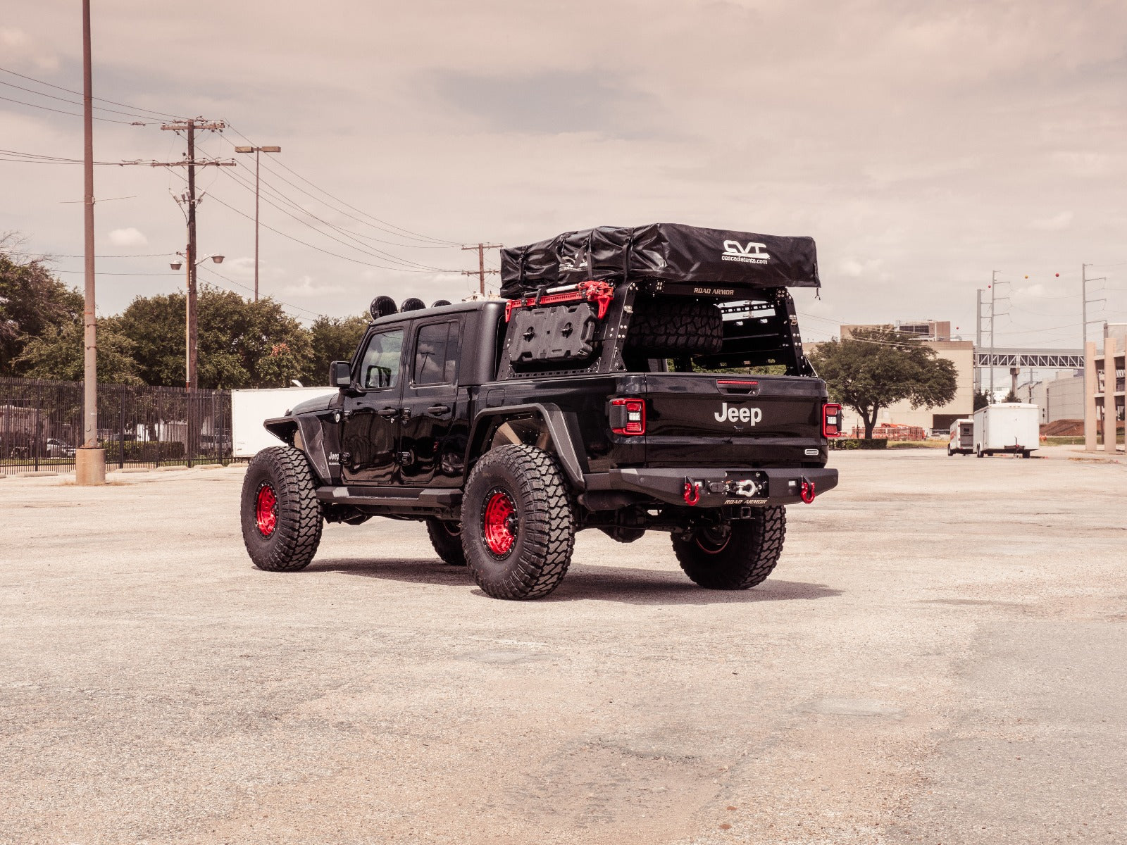 2005+ Toyota Tacoma Treck 5Ft. Bed Mid-Size Truck Adjustable Bed Rack System - Bracket Kit Included  - Texture Black