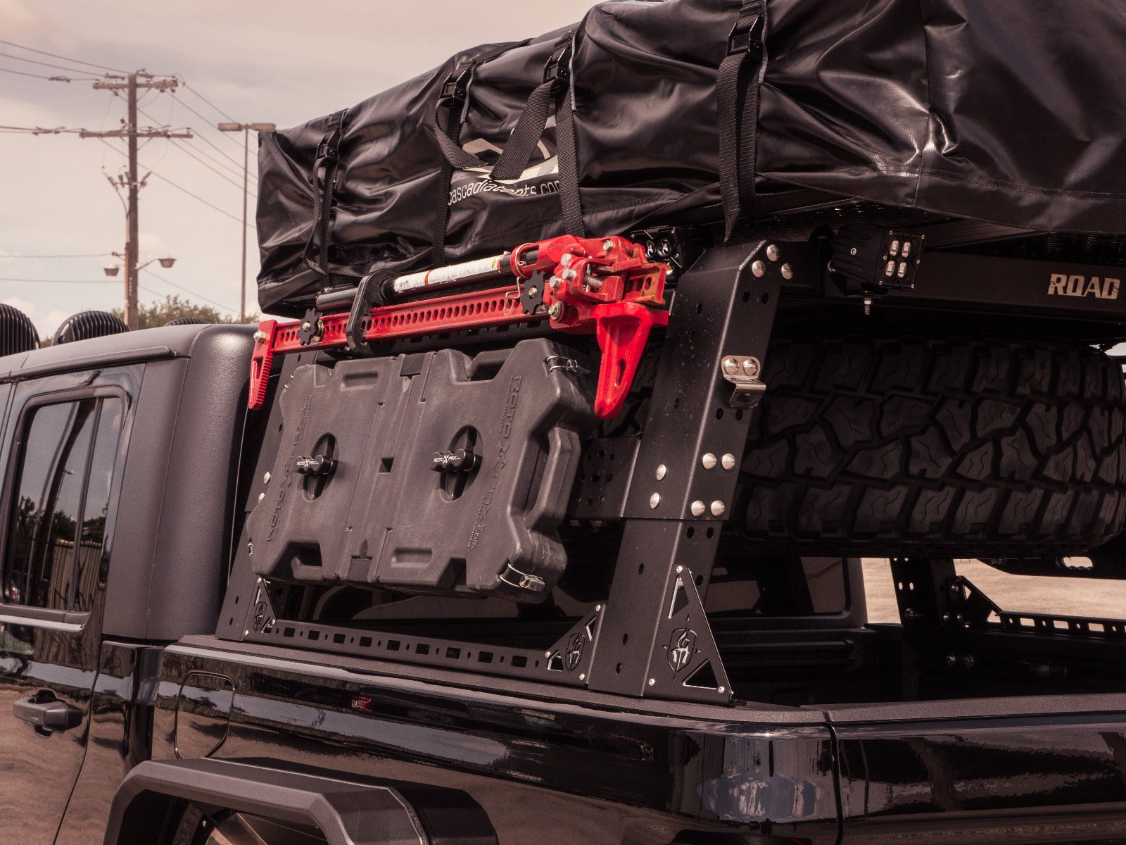 Treck 5Ft. Mid-Size Truck Beds - Adjustable Bed Rack System (Bracket Kit Not Included) - Texture Black
