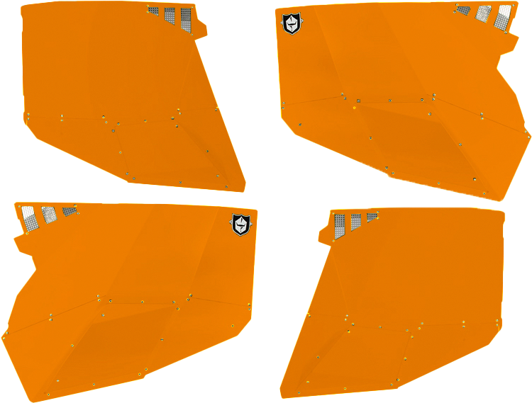 Pro Armor Stealth Door Alluminum Skins Orange Madness 2014-21 Polaris Rzr Xp 4 1000/Turbo