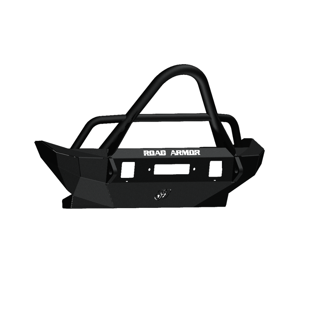 2007-2018 Jeep Jk Stealth Front Winch Bumper Stinger Guard Mid Width - Texture Black Warn Zeon