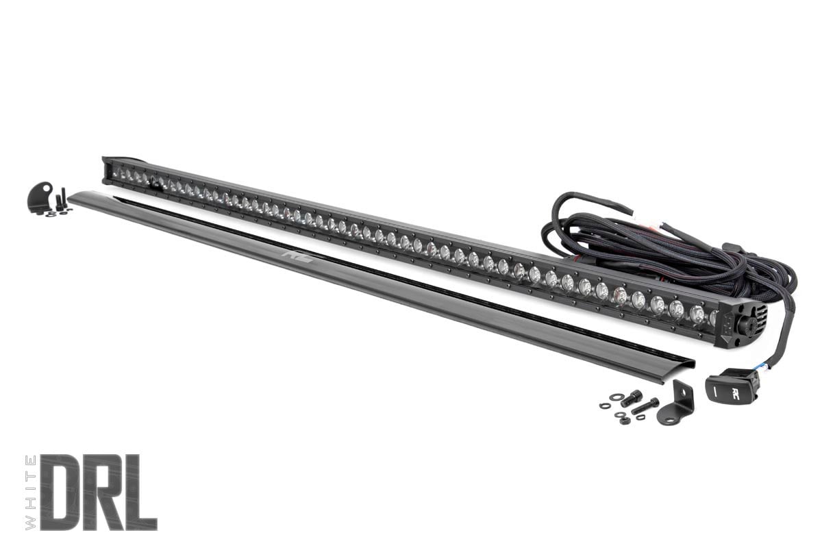 Rough Country Black Series LED Light Bar | Cool White DRL | 50 Inch | Single Row