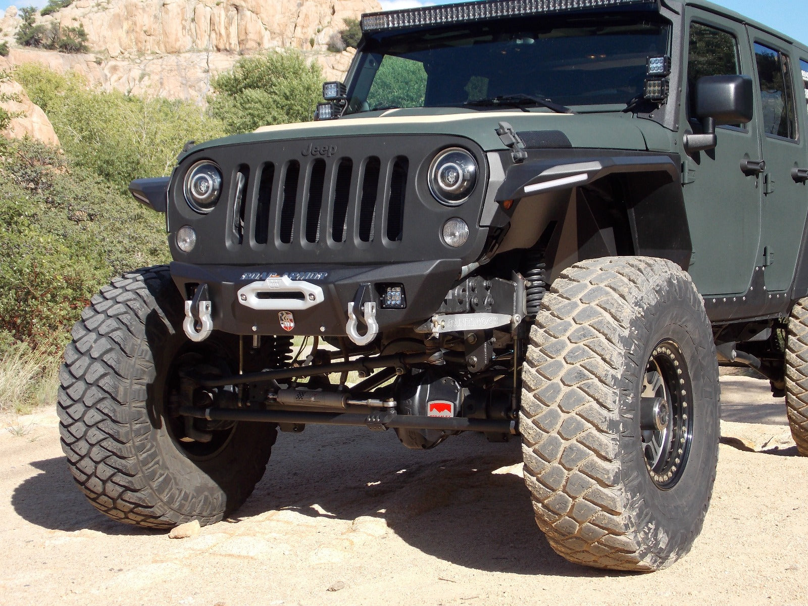 2018+ Jeep Wrangler Stealth Front Winch Bumper Competition Cut - Texture Black Warn Vr Evo