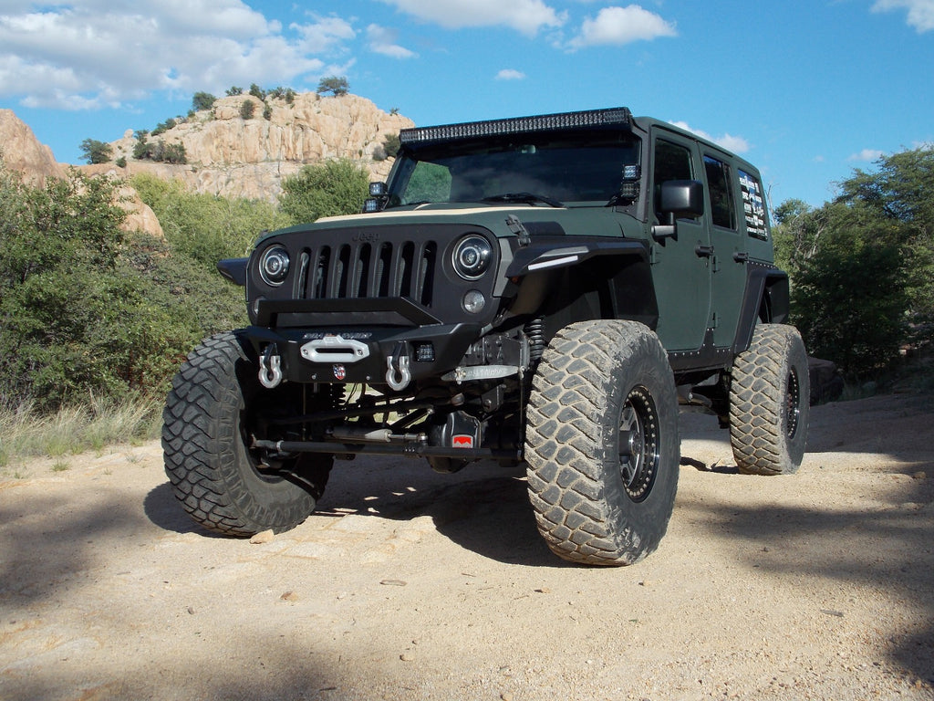 2018+ Jeep Wrangler Stealth Front Winch Bumper Sheetmetal Guard Competition Cut - Texture Black Warn Vr Evo