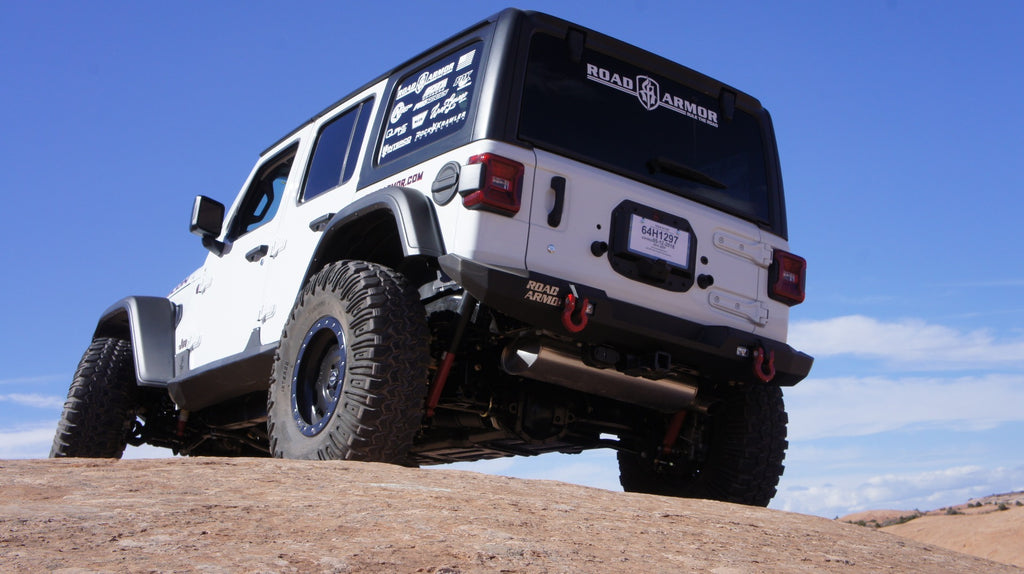 2018-2021 Jeep Jl Rubicon Stealth Rear Bumper Mid Width Only, W/ Tire Carrier Hole - Texture Black