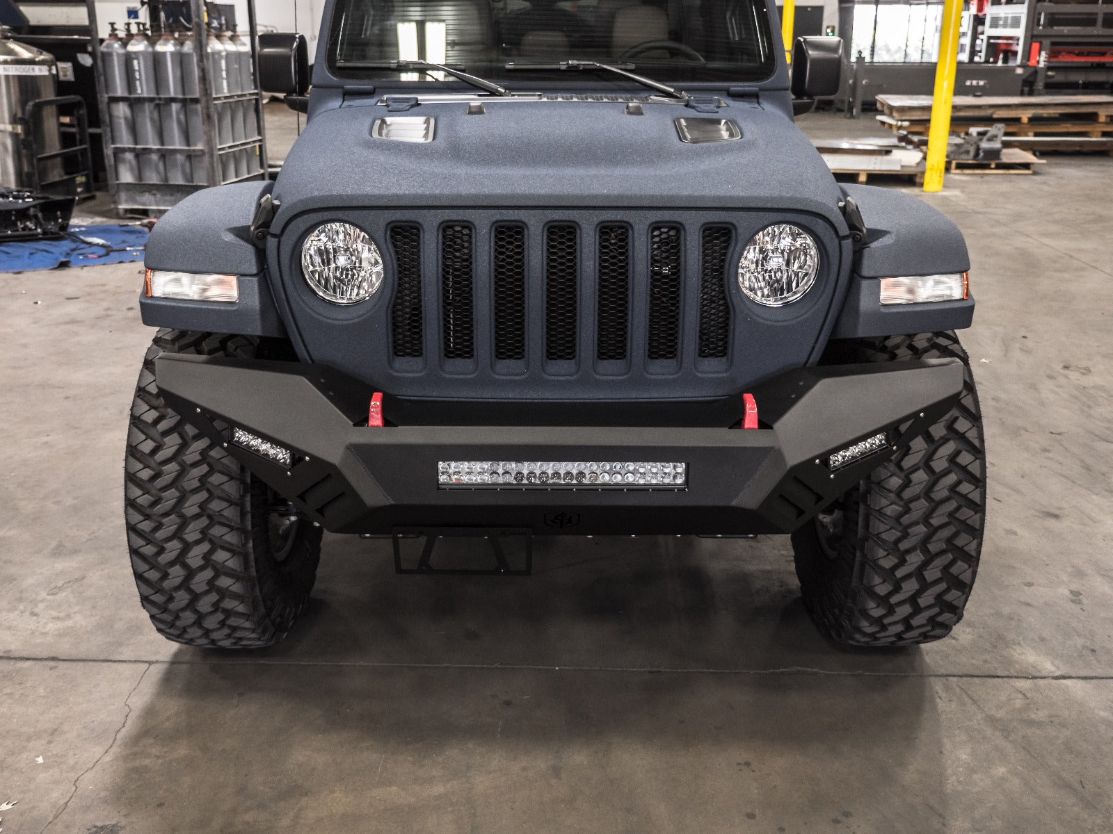 2018+ Jeep Jl Sport Spartan Front Bumper Bolt-On Accessory Skid Plate Guard Texture Black Road Armor