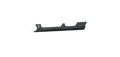 The 2020+ Jeep JT Sport Stealth JT Rocker Armor Panel and Guard (4 Door) in textured black is a sleek, matte-finish, angular side skirt with a raised center and logo, designed for automotive use, shown on a white background with a subtle shadow.