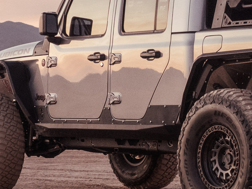 2020+ Jeep Jt Sport Stealth Jt Rocker Armor Panel And Guard (4 Door) - Texture Black