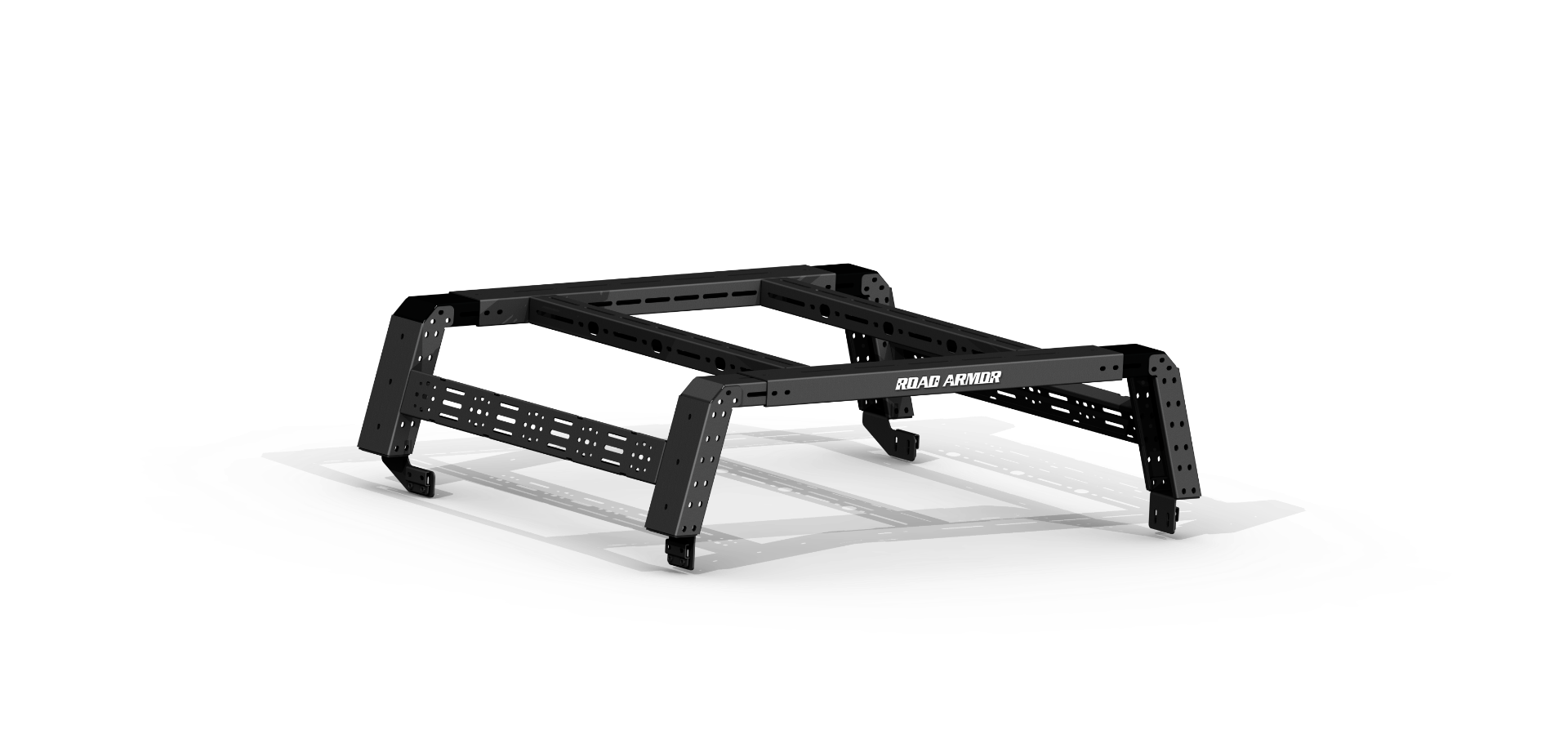 2005+ Toyota Tacoma Treck 5Ft. Bed Mid-Size Truck Adjustable Bed Rack System - Bracket Kit Included  - Texture Black
