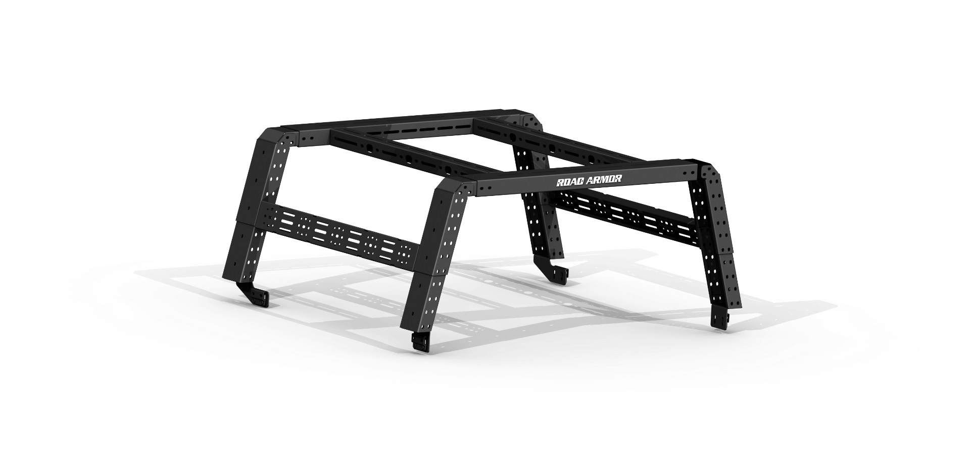 2005+ Toyota Tacoma Treck 5Ft. Bed Mid-Size Truck Adjustable Bed Rack System - Bracket Kit Included  - Texture Black