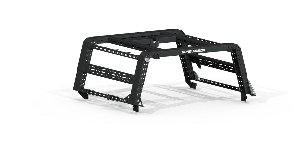 2005+ Toyota Tacoma Treck 5Ft. Bed Mid-Size Truck Adjustable Bed Rack System - Bracket Kit Included  - Texture Black