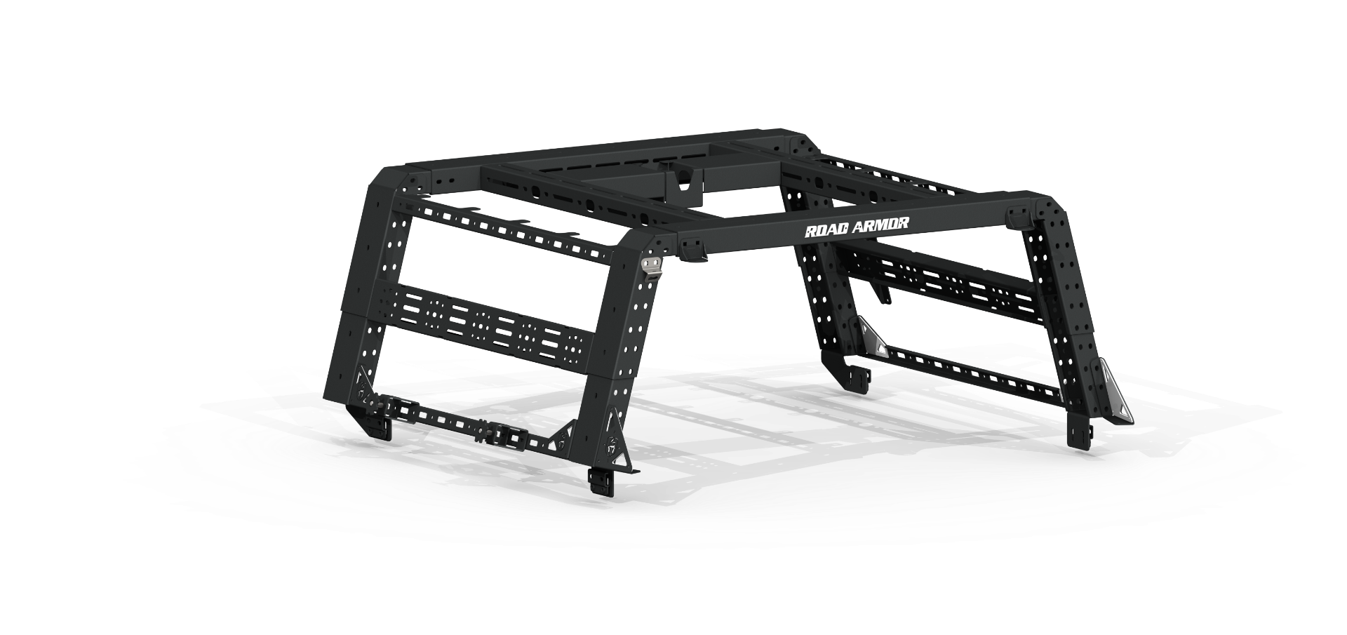 2005+ Toyota Tacoma Treck 5Ft. Bed Mid-Size Truck Adjustable Bed Rack System - Bracket Kit Included  - Texture Black
