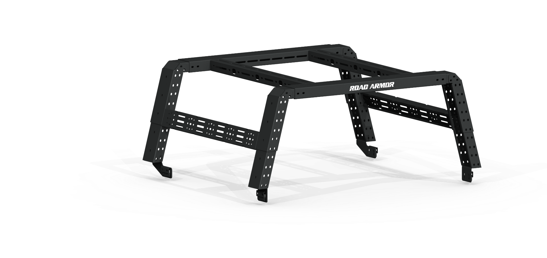 2005+ Toyota Tacoma Treck 5Ft. Bed Mid-Size Truck Adjustable Bed Rack System - Bracket Kit Included  - Texture Black
