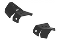 A pair of black A-arm guards for Polaris Sportsman 570sp/570 Trail 2021+ are displayed on a white background, showing angular metal brackets with slotted holes, bends, and cutouts for mounting and support from different angles.