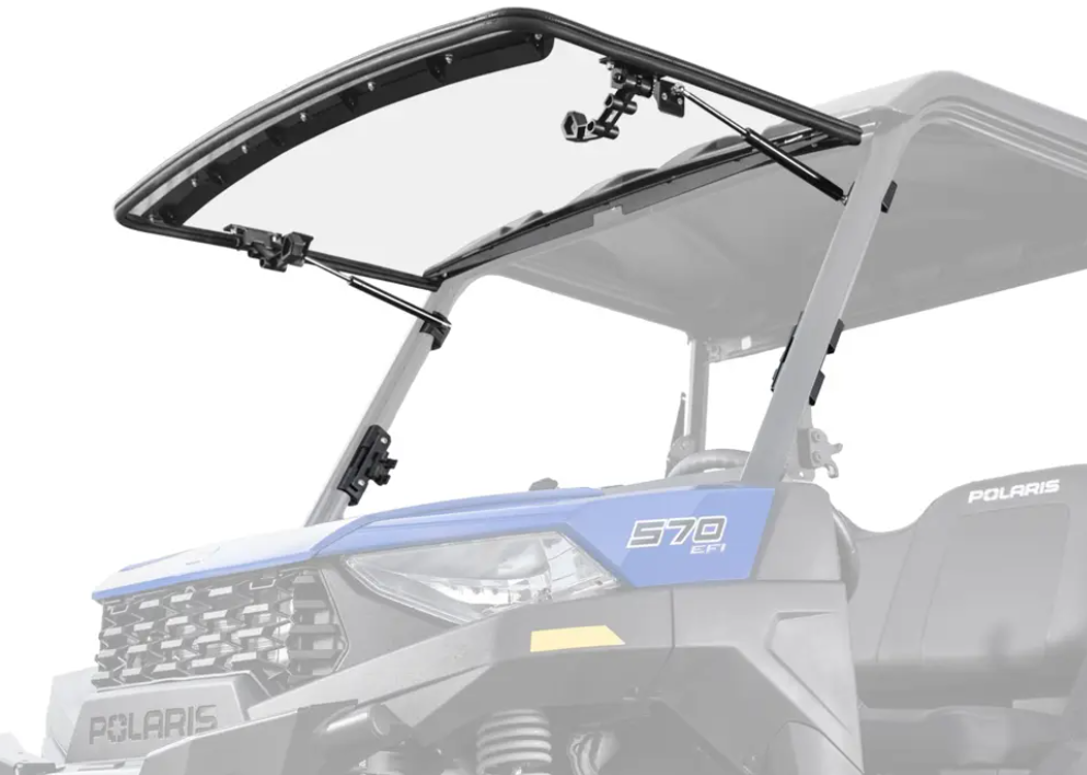 Polaris Ranger Sp 570 Scratch-Resistant Flip Windshield