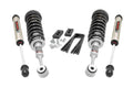 A 2.5 Inch Lift Kit for Ford F-150 (2004-2008) is displayed with N3 struts featuring a red, black, and white N3 Rough Country logo, black mounting blocks, washers, nuts, and four black U-bolts on a white background.
